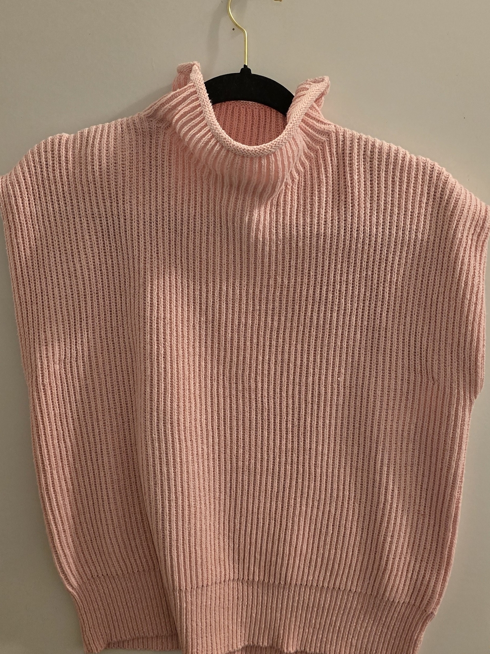 Le Lis Dusty Pink Ribbed Turtleneck Sweater